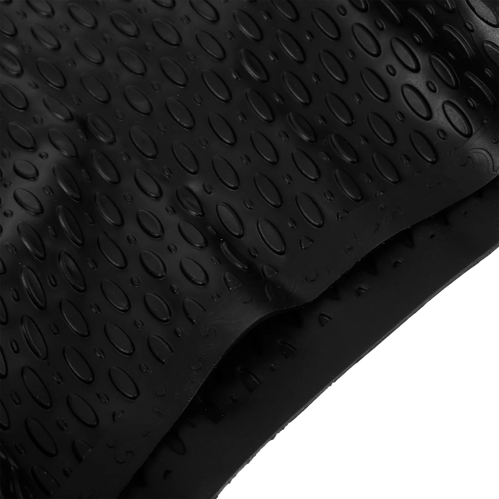 

Black Waterproof Silicone Swimming Cap Flexible Long Life Hair Protection 23x18cm Unique Water Dropping Design