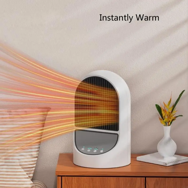 Tragbares elektrisches Heizgerät aus ABS, 3 Wärmekonfigurationen, geräuscharm, 34 für Schlafzimmer, Schreibtisch, N58D