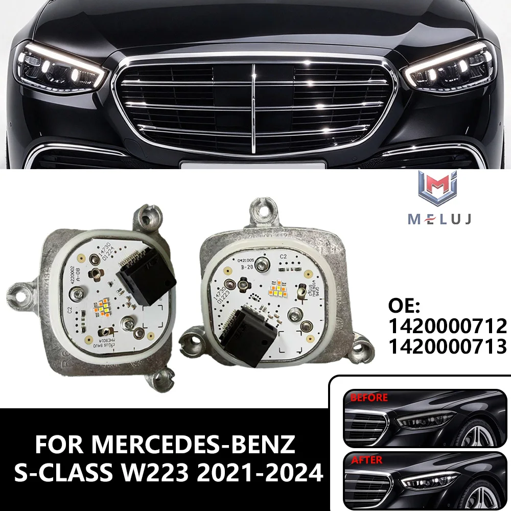 For Mercedes-Benz S-Class W223 2021-2024 OEM 1420000712 1420000713 Daytime Running Light Source Module Turn Signal Light Module