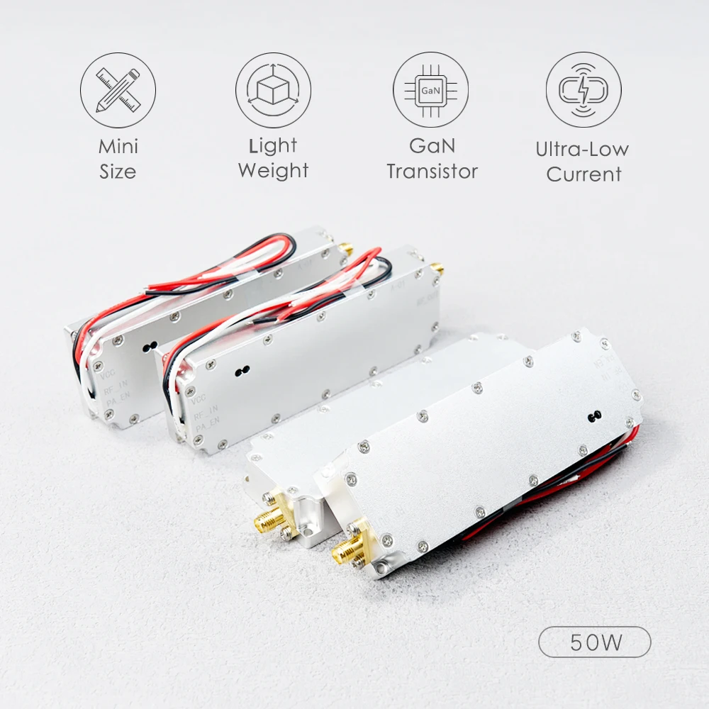 50W 300-1050Mhz 1.5G 2.4G 5.8G GPS WIFI RF GaN moduł wzmacniacza mocy sygnału System C-UAS FPV UAV wykrywanie urządzenie obrony