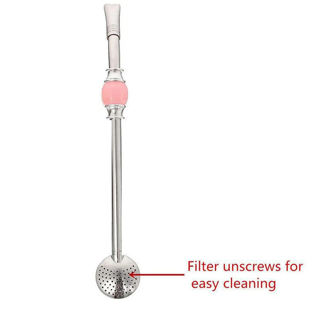 

Stainless Steel Bombilla Straw Package With Filter For Yerba Mate Tea Coffee Juice Drinking Reusable Anti-Burn Handle