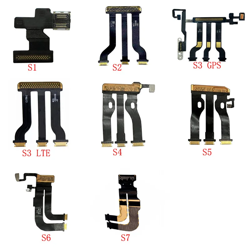 For Apple Watch Series 1 2 3 4 5 6 7 38 42 40 44 mm LCD Display Touch Screen Motherboard Main Board Connector Flex Cable Ribbon