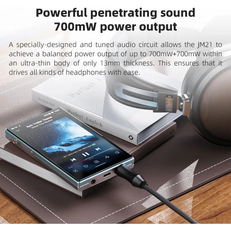 JM21 Android 13 Hi-Res Music Player MP3 with Snapdragon 680, Bluetooth WiFi USB DAC 12.5H Playtime (Sky Blue) image 3