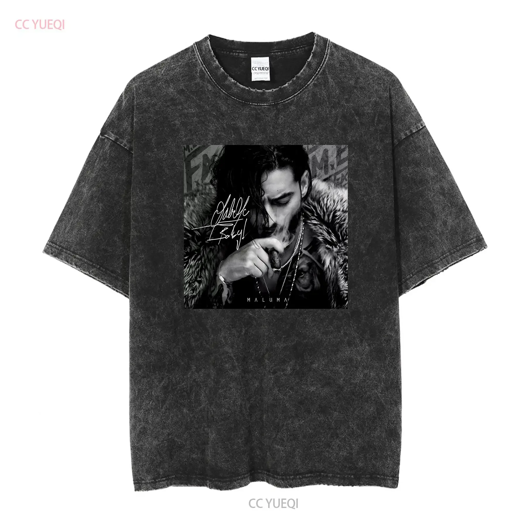New Popular Maluma For Fans S 235XL T Shirt L256 vintage Washed Unisex Slightly streetwear fashion Versatile graphic Soft homme