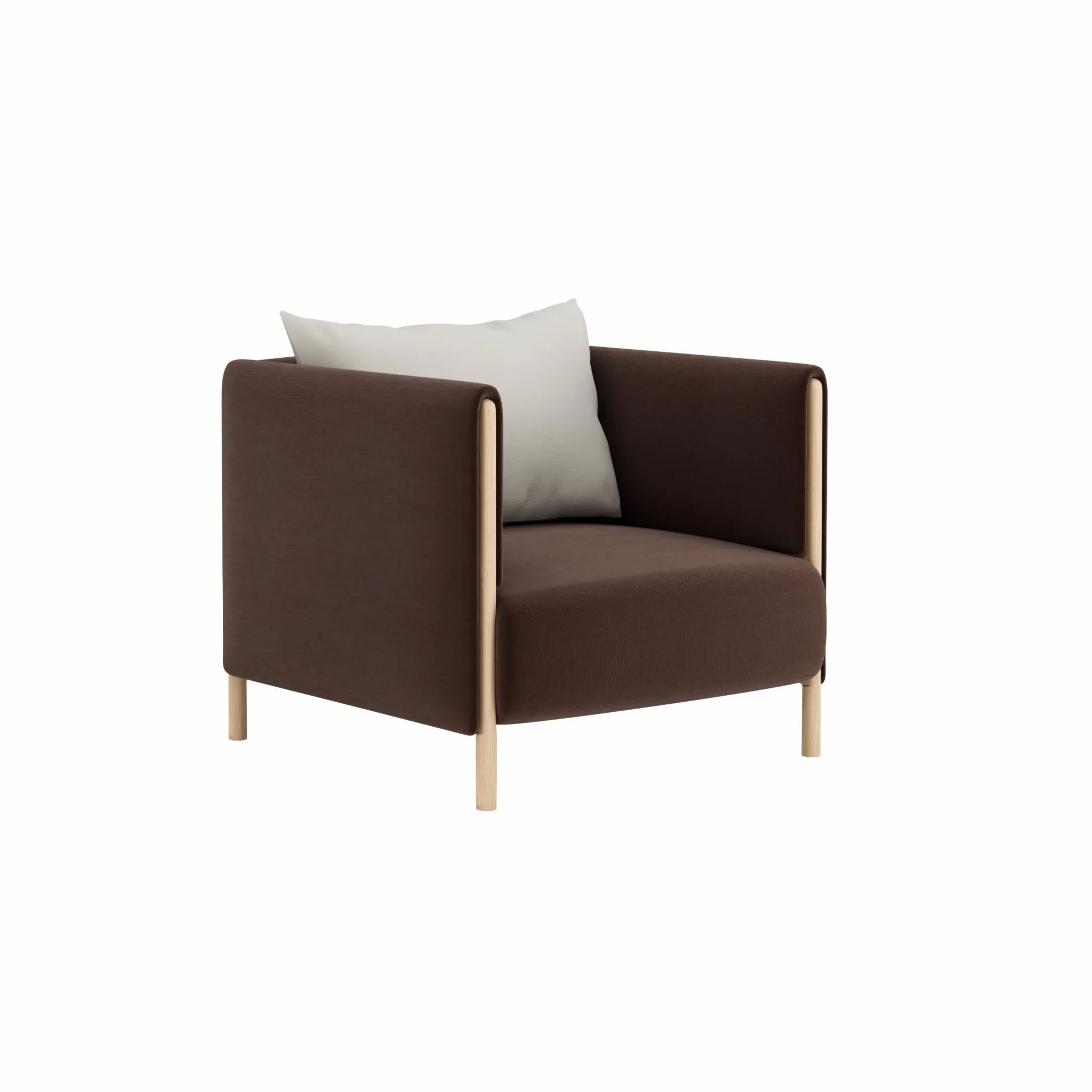 & Solid Wood Frame Linen Veneer square Single Seat Sofa Commercial Hotel Furniture Luxury Hotel Reception Sofas Couches