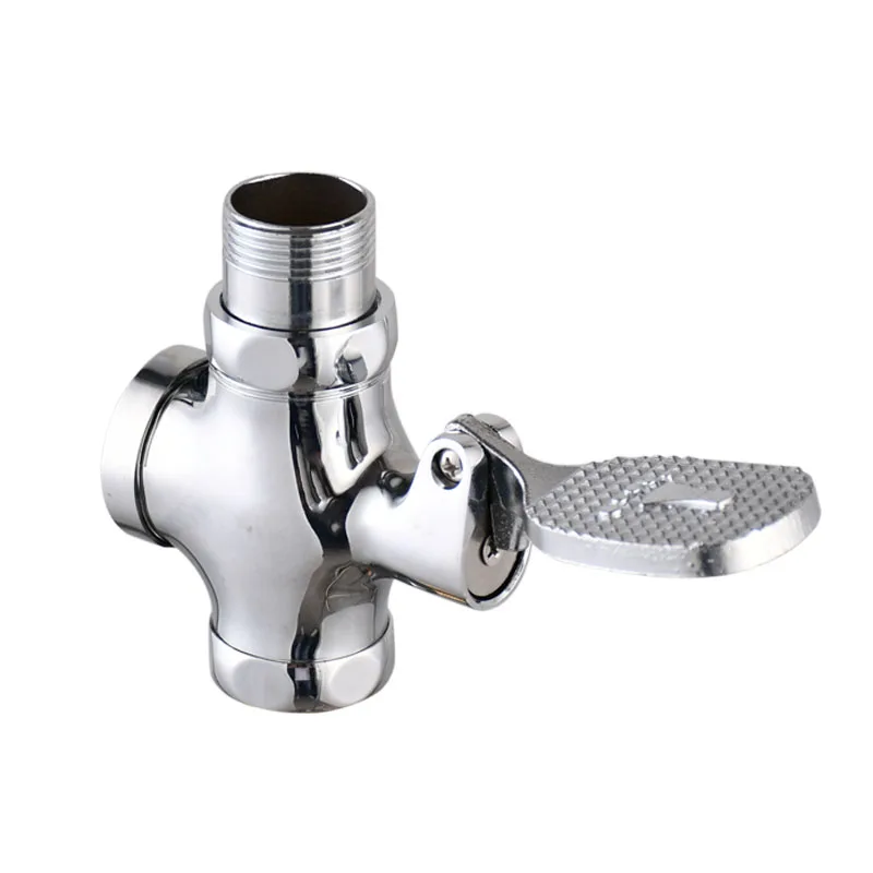 

Toilet water saving delay valve foot pedal control Brass toilet flush valve Sanitary products