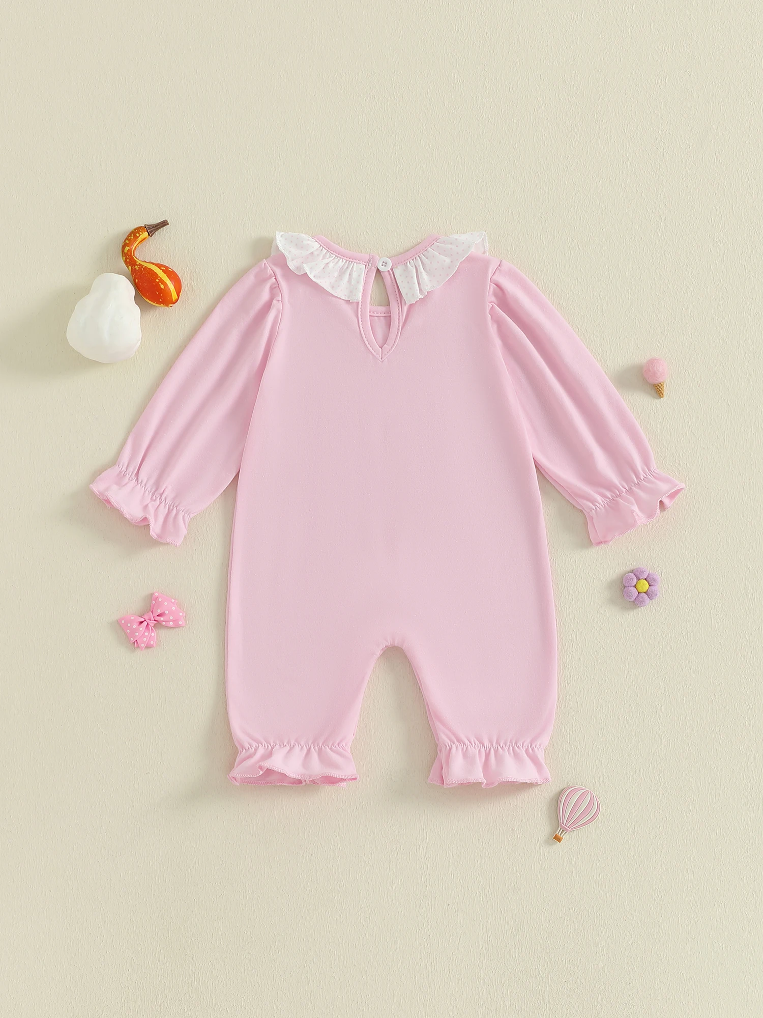 

Toddler Boy Spooky Skeleton Costume Halloween Short Sleeve Round Neck Romper with Skull Print and Ruffle Trim