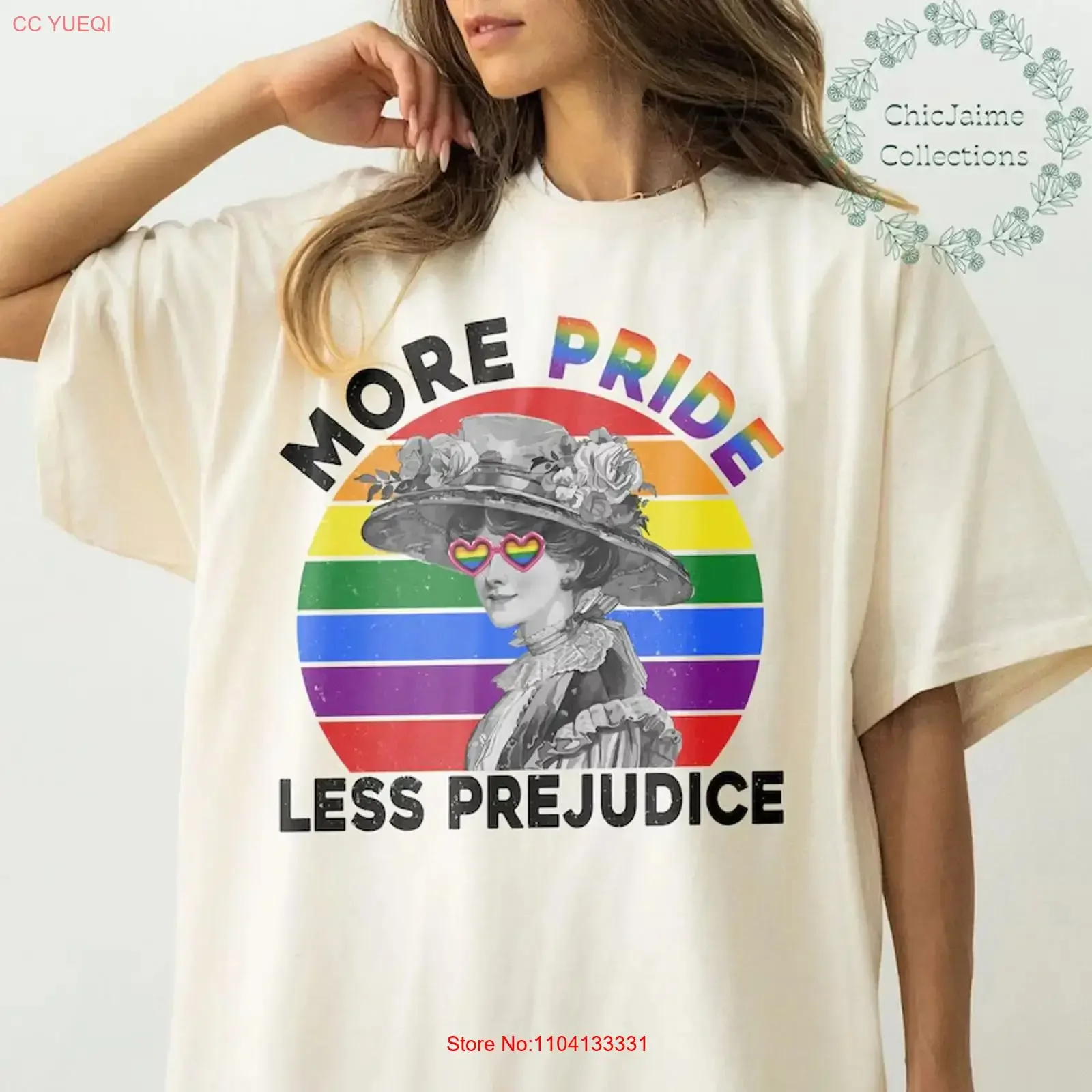 المزيد من فخر أقل التعاقب تي شيرت LGBT جين أوستن سويت فخور خمر غسلها أوم للجنسين مريح موضة أنيقة عادية