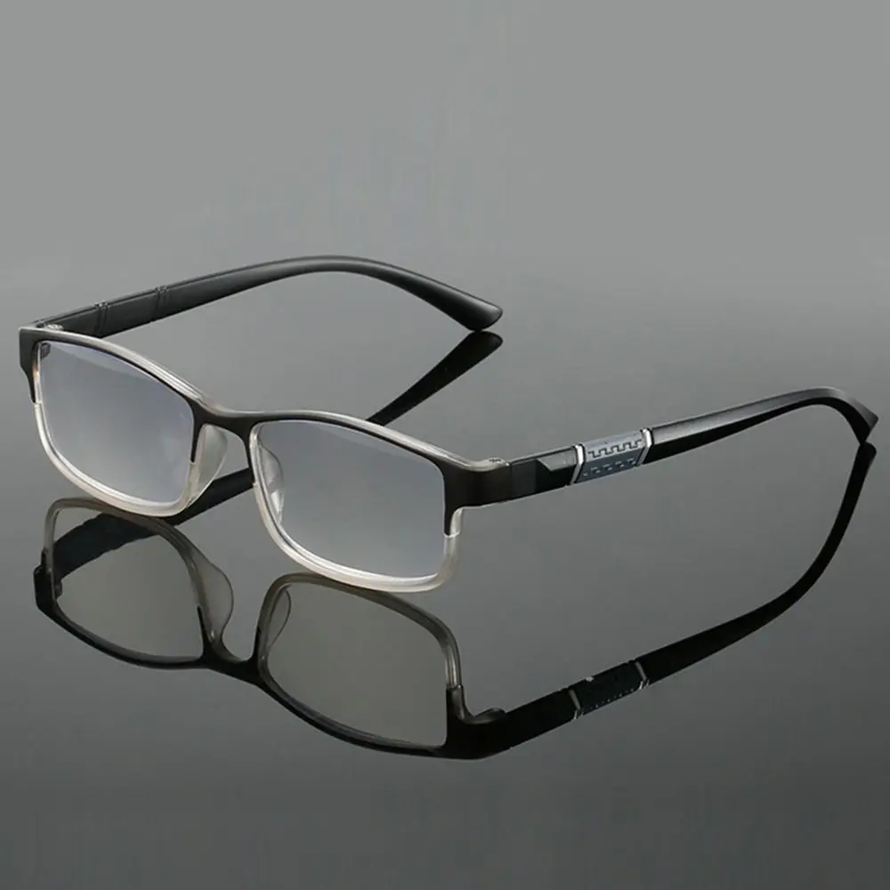 HOT Men Anti-Blue Light Business Reading Glasses Vintage Half Frame Eye Protection Ultra Light Office Eyeglasses