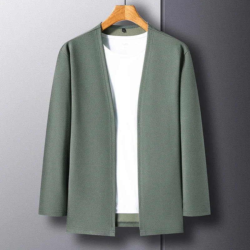 New Men's Long Sleeved Cardigan Jacket Casual Fashion Top