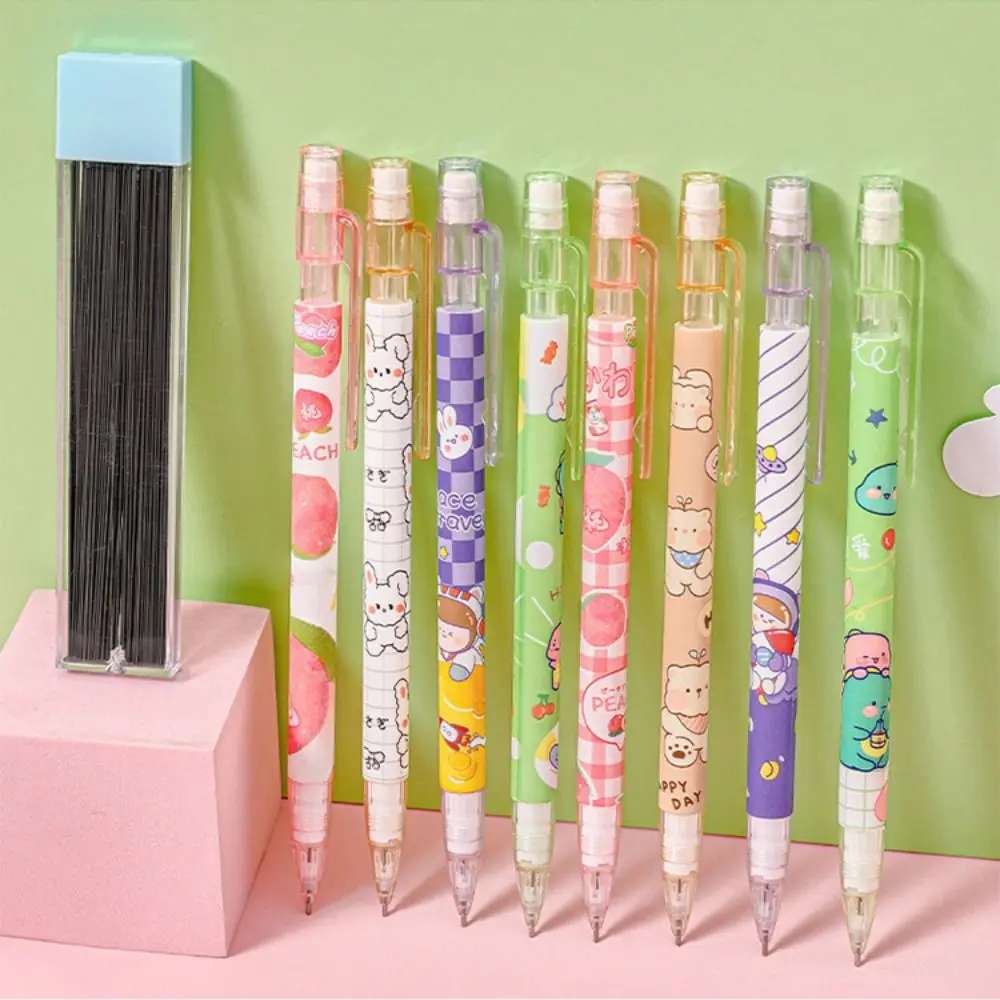 Writing Tool 0.5mm Mechanical Pencil Animals Astronaut Automatic Pencils Peach Cartoon Press Pen School Supplies view 6