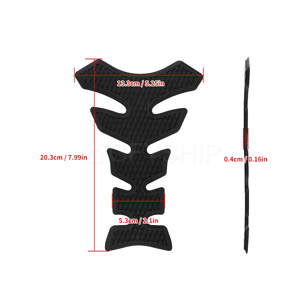 For BMW S1000RR S1000R F900R R1200GS R18 Universal Motorcycle Anti Slip Center Tank Protector Tank Pad Stickers Silicone Decals