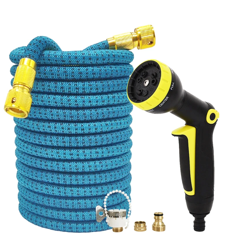 

Растягивающийся волшебный шланг, регулируемый пистолет для воды высокого давления, многорежимный распылитель, садовый шланг, аксессуары для мойки автомобилей