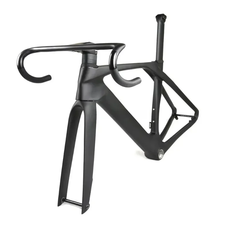 700c Carbon Fiber Road Bike Frame Aero Full Internal Frameset with T47 BB Matte Surface Processing for Road Bicycles