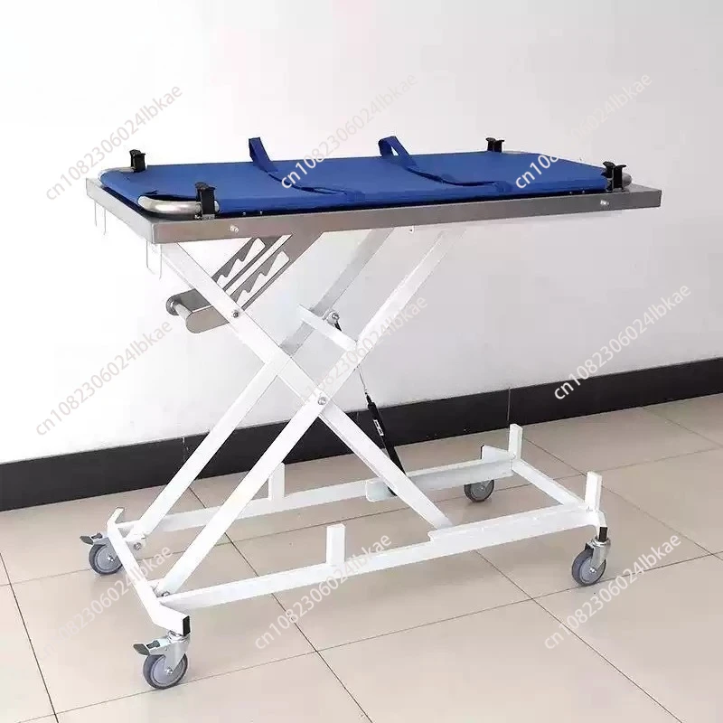 

Ветеринарная тележка-каталка для оказания первой помощи животным, из нержавеющей стали, с ручным подъемом, для спасения и транспортировки