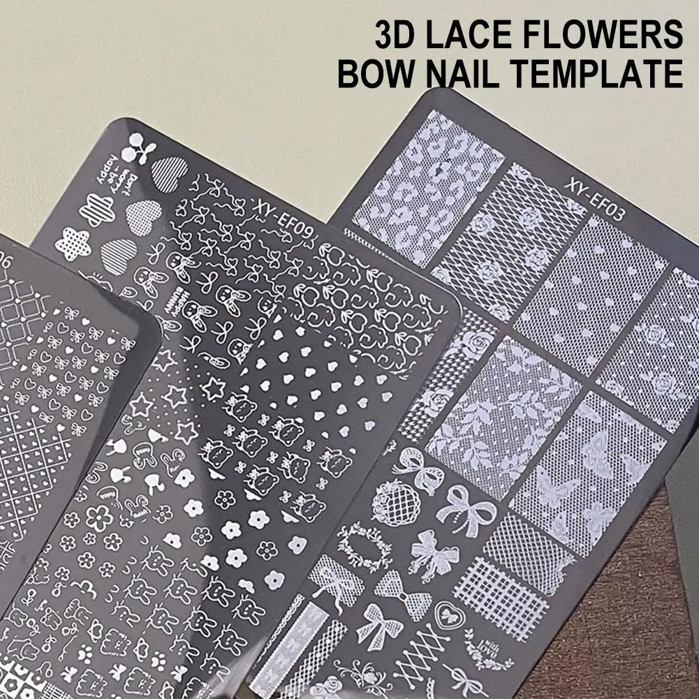 Nail Stamping Plate Plants Tree Geometry Pattern Stamp Plate Image Stainless Template Tools Stencil Steel DIY Nail Nail Pri B1V8