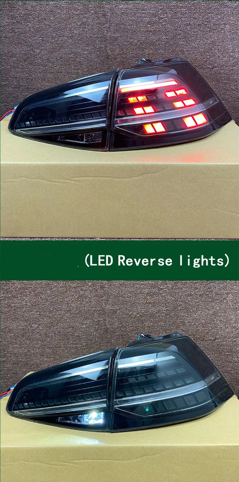 

Car LED Tail Lights Assembly for Volkswagen Golf 7 2013-2019 Plug-and-play Brake Driving Reversing Lamp Turn Signal