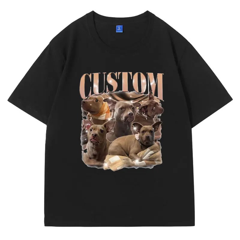 

Funny Personalized Dog Cat 90s T Shirt Men Women's Summer Fashion Casual Cotton Short Sleeves T-shirt Oversized Harajuku Tees