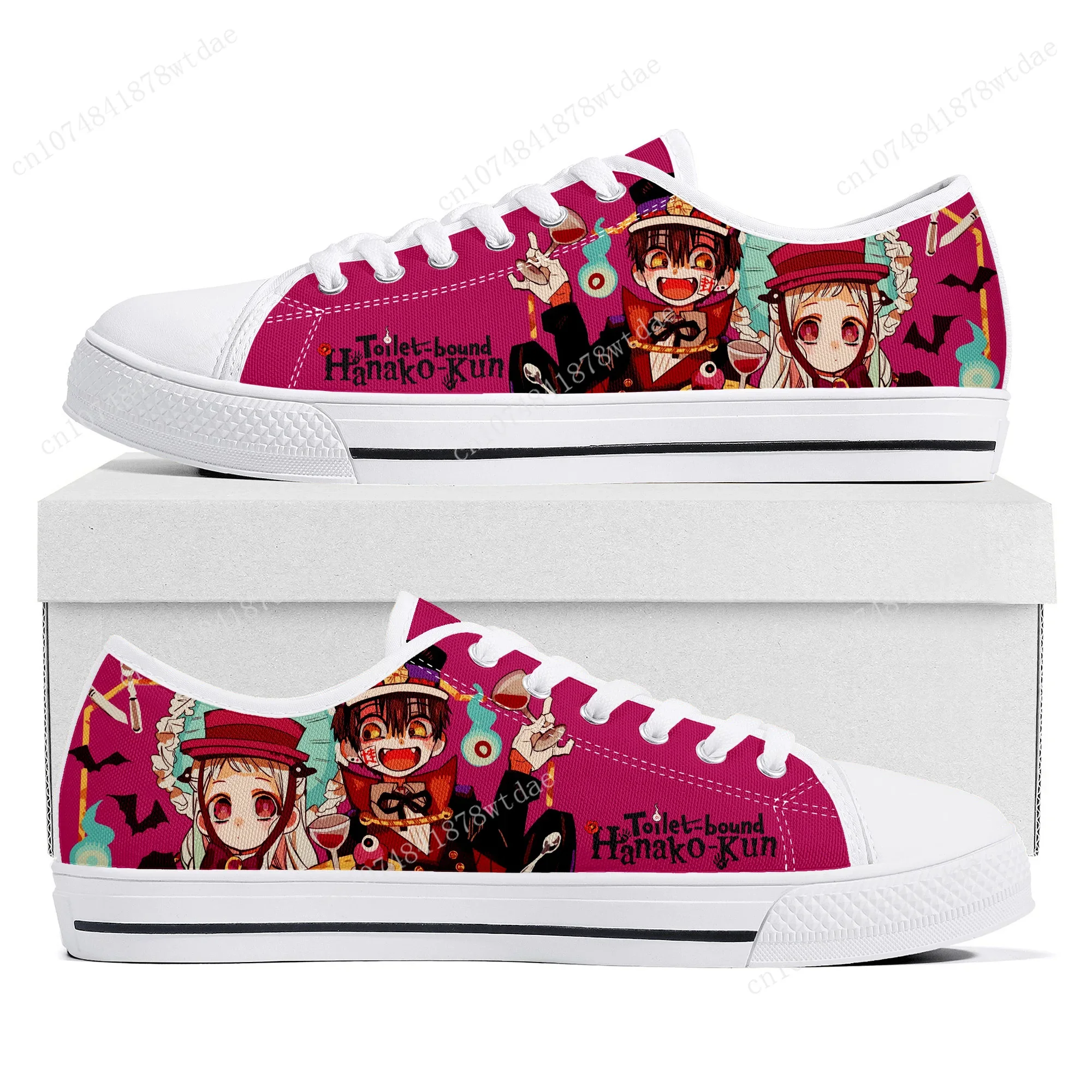 Toilet Bound Hanako kun Low Top Sneakers Womens Mens Teenager High Quality Canvas Sneaker Couple Comics Manga Custom Made Shoes