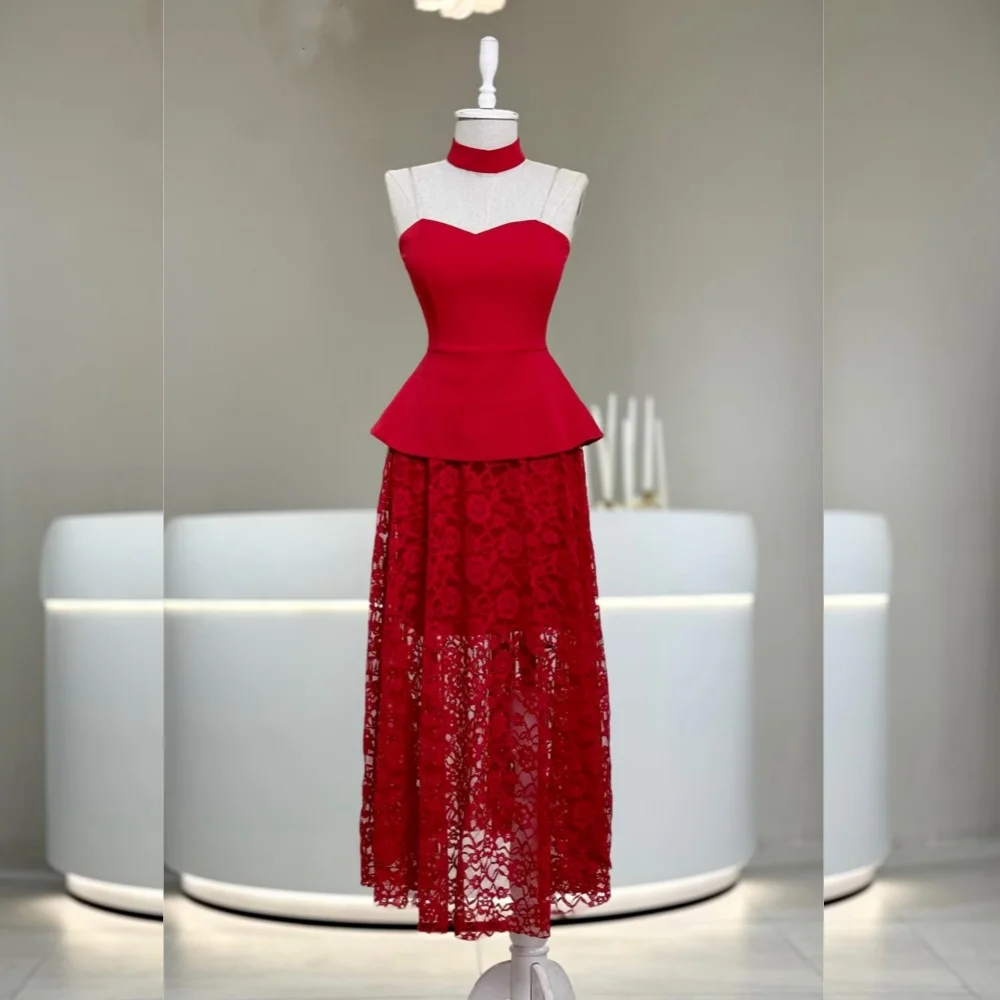 

Customized Simple Jersey Pleat A-line Strapless Midi Dresses Bespoke Occasion Party Sizes Available Formal