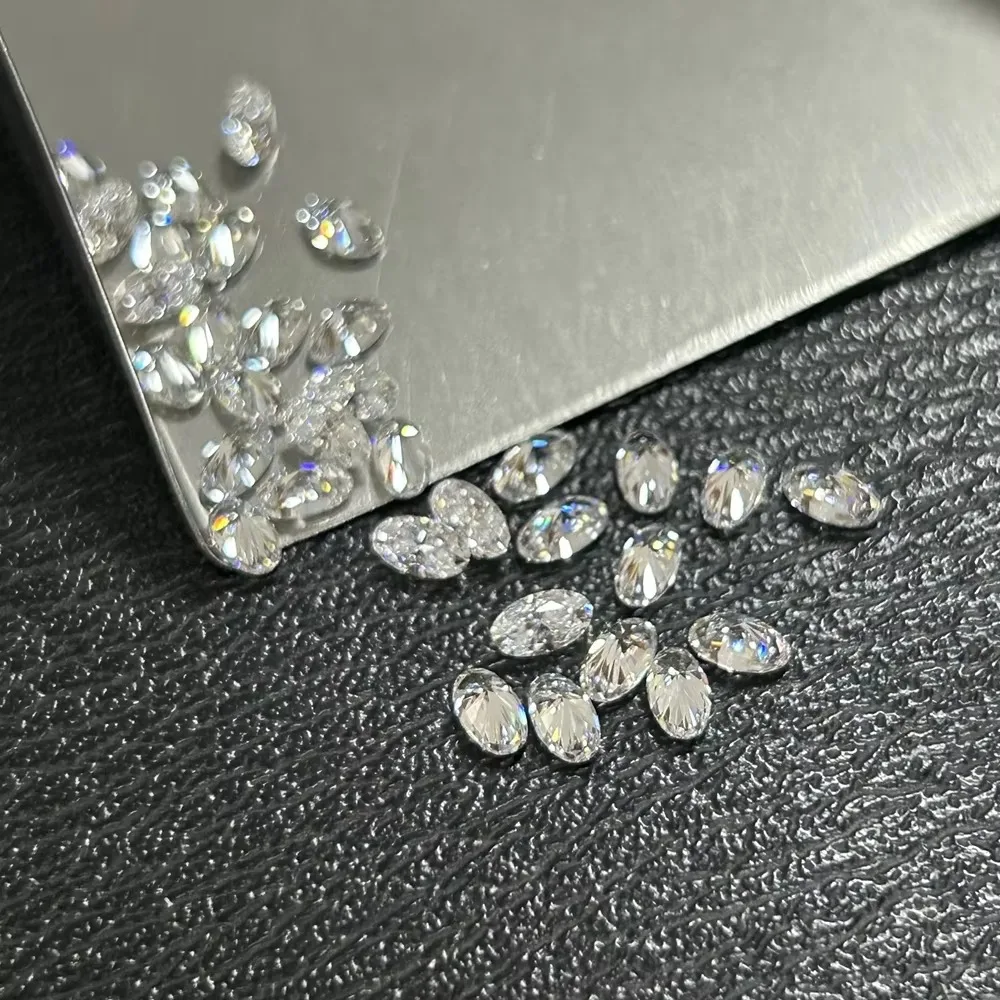1CT Ovaler DEF VVS-VS Melee Laborgezüchtete Diamanten 1,5x2mm~5x7mm Kleine Lose Laborgezüchtete Diamanten Großhandel – Detail 6