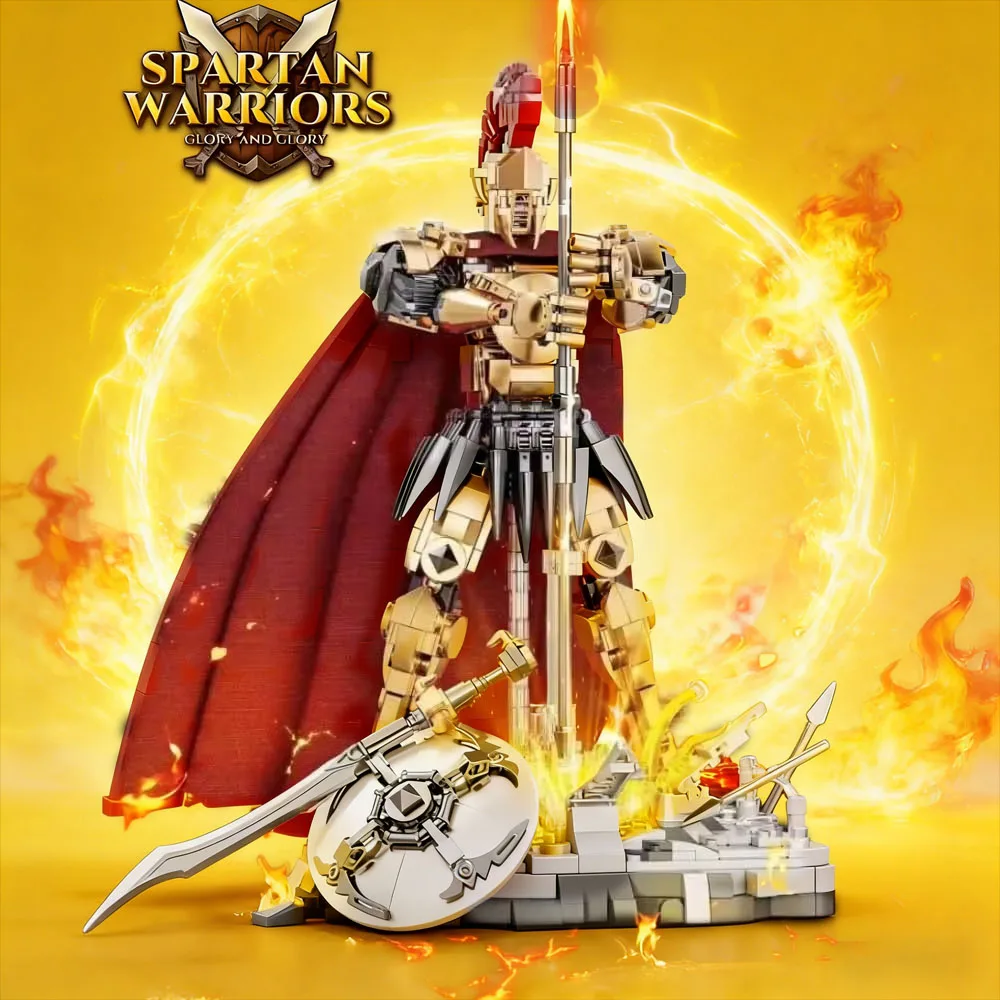 

Набор для сборки воина-истребителя из 878 деталей, креативный конструктор из АБС-пластика, коллекция кирпичиков на тему храбрости и отваги