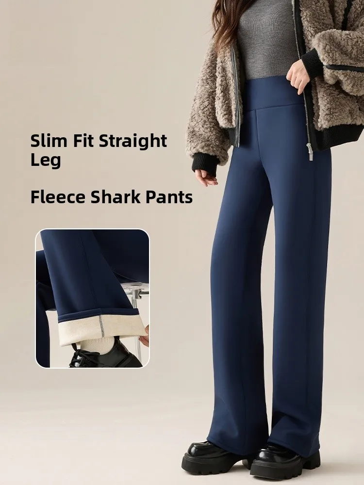 

Thiened Fce Yoga Pants High Waist Butt Lifting Casual Wide Leg Cotton Trousers for Women Autumn Winter Slimming Long Pants