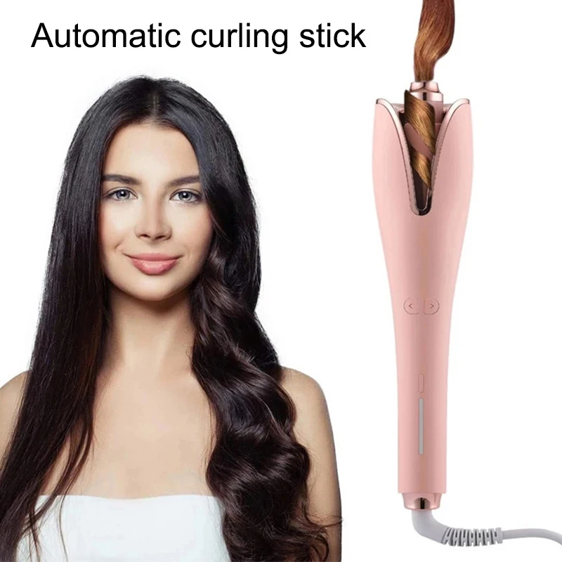 Automatic Curling Iron For Lazy People, Electric Rotating Hair Perm Device For Large Curls And Waves Without Damaging Hair