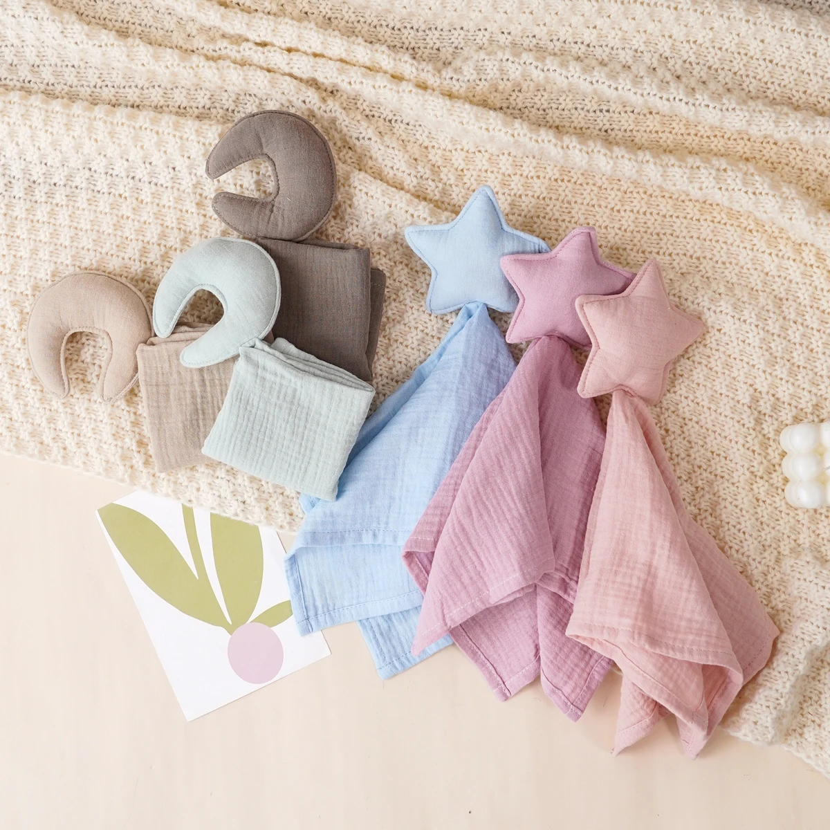 

Elinfant, 100% хлопок, муслиновое детское удобное полотенце, марлевое детское полотенце с луной и звездами, успокаивающее полотенце для мальчиков и девочек