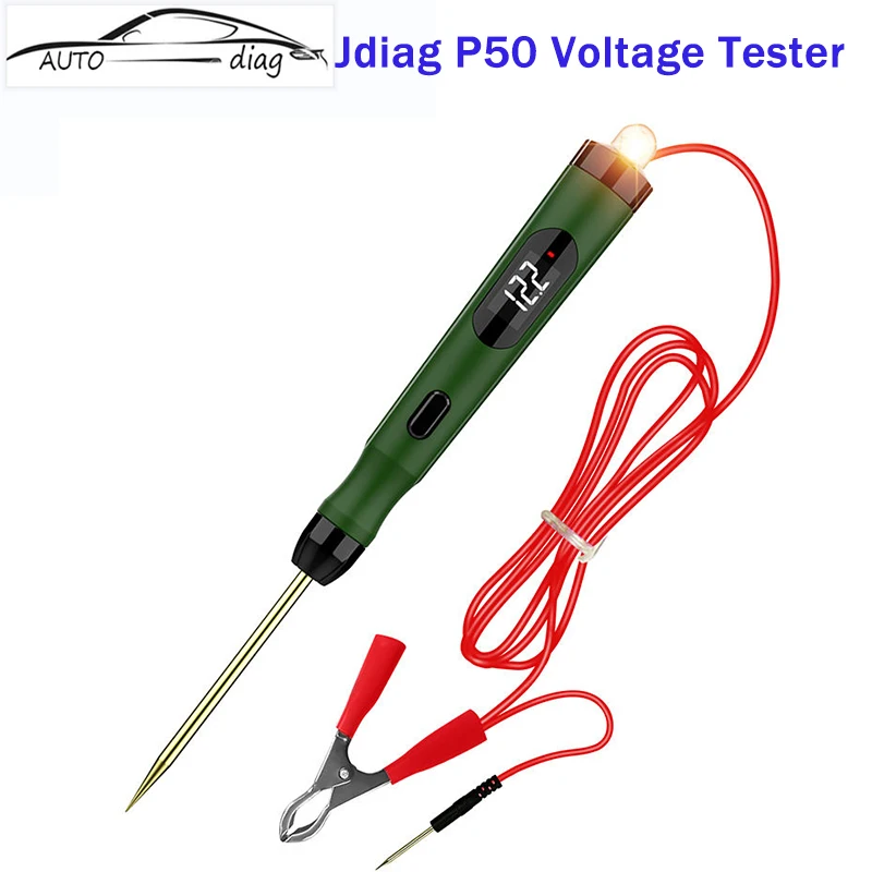 

DC 5V-30V Voltage Tester JDiag Topdiag P50 LCD Digital Displaying Car Test Pencil Fault Circuit Tester Automotive Power Probe