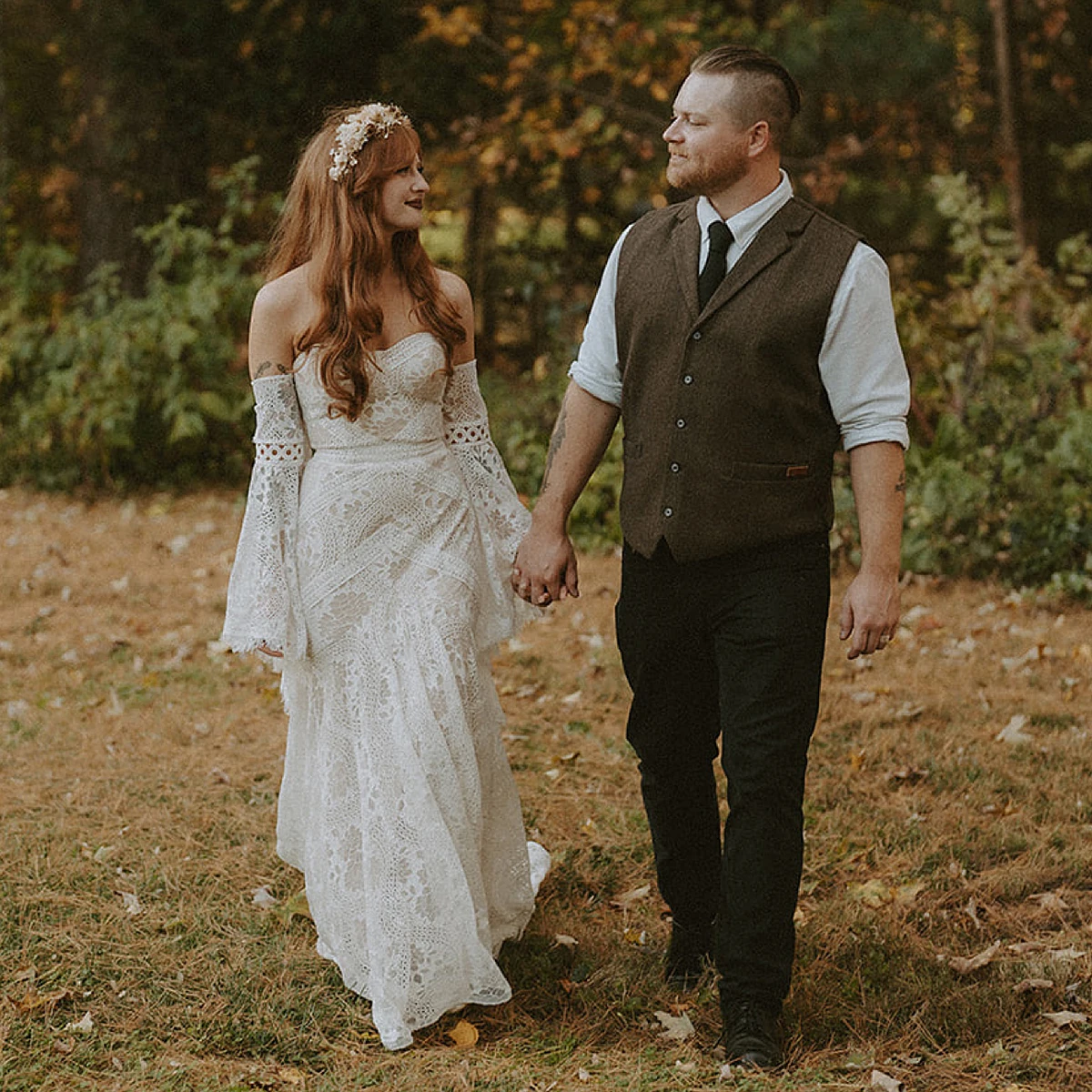 Separate Long Batwing Sleeves Sweetheart Boho Bridal Gown Customized Plus Size Mermaid Lace Elopement Photoshoot Gowns for Bride
