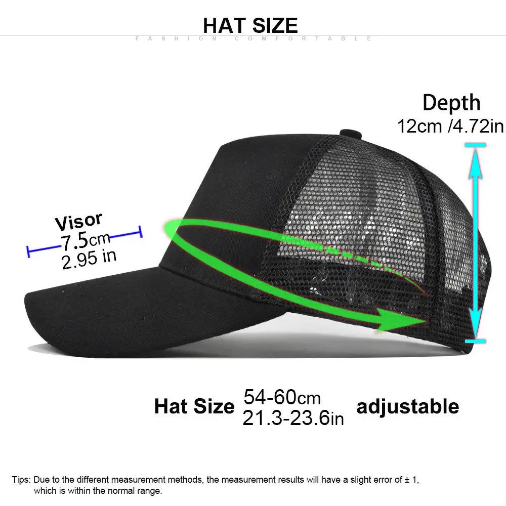 Custom Cap Print With Logo Personalized Customization Design Men Hole Mesh Sunshade Truck Driver Baseball Competition Event Hat