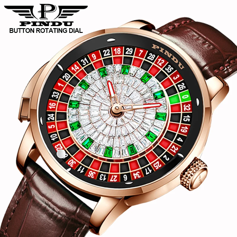 

PINDU Design Rotating dial Mechanical Watch Men TOP-luxurious NH35 Movement Sapphire Stainless steel Waterproof Automatic watch