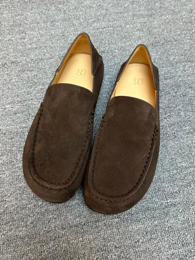 

Новые мужские повседневные удобные туфли из натуральной кожи, модные универсальные высококачественные персонализированные деловые кожаные туфли