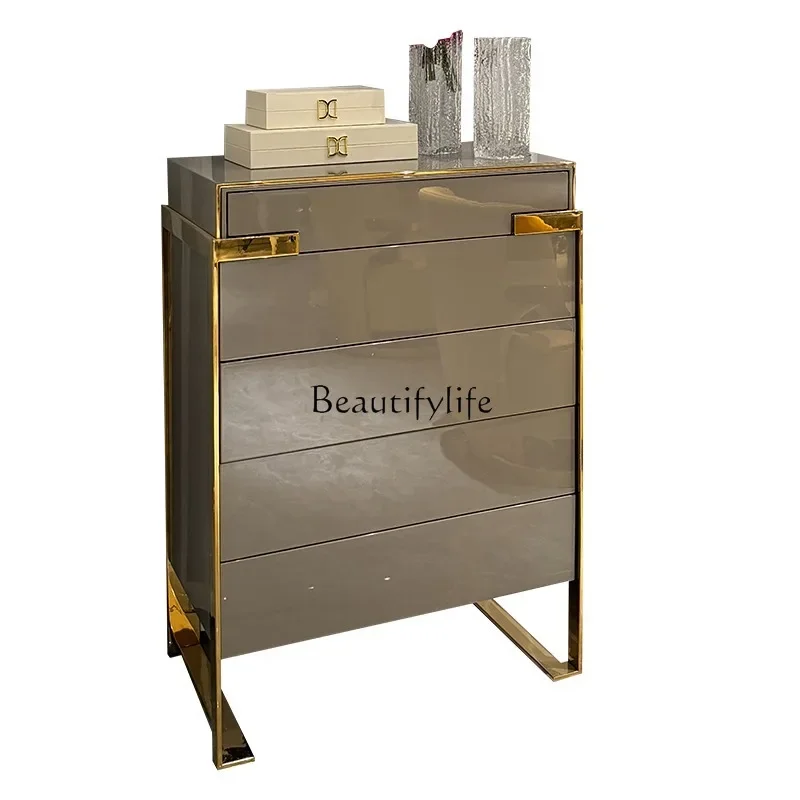 ls 04 Modern Simple Solid Wood Locker Stylish Bedroom Piano Paint Storage Cabinet