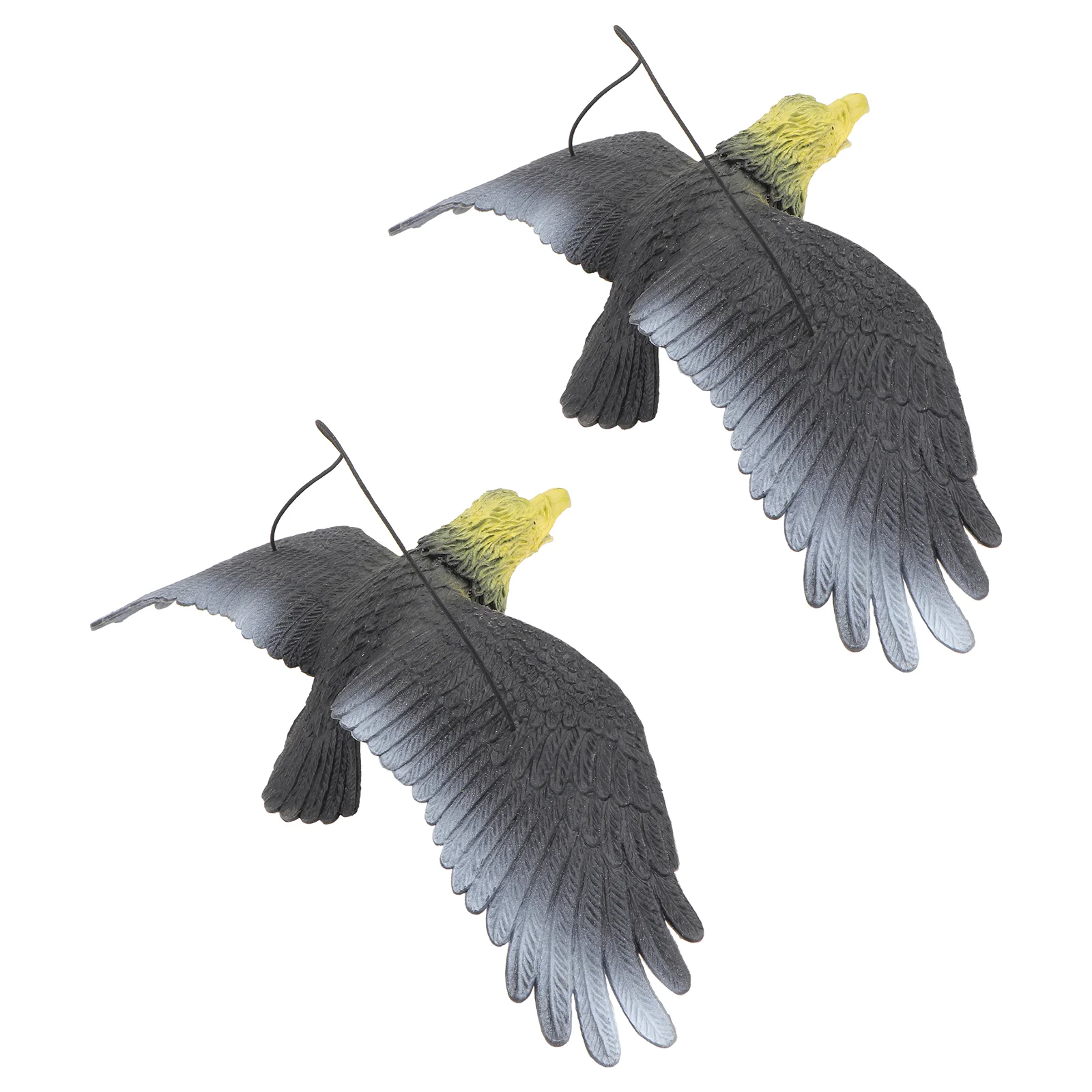 

2 Pcs Simulation Eagle Toy Imitated Bird Expeller Toys Model Pendant Decors Animal Statue Childrens Plaything