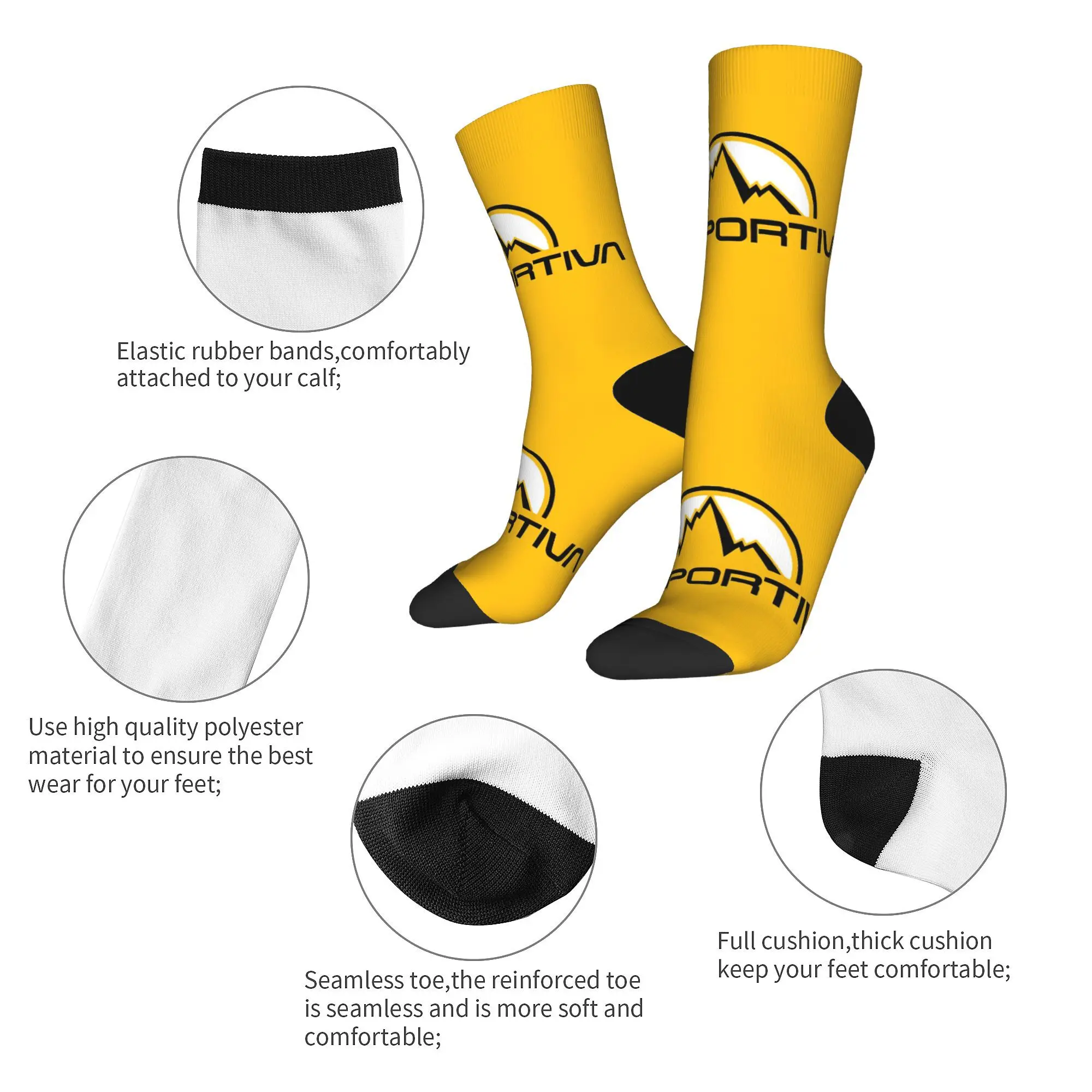 New Male Men Socks Harajuku La Sportiva Sock Polyester  Graphic Women's Sock Spring Summer Autumn Winter