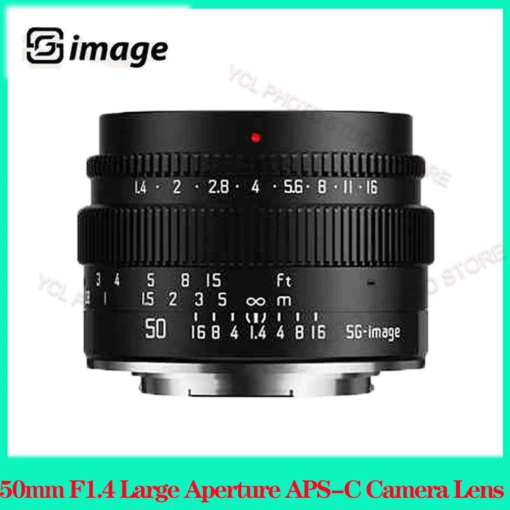 

Объектив для камеры SGimage 50 мм F1.4 широкоугольный объектив с ручной фокусировкой для камеры Sony Nikon Fuji Canon M4/3 L