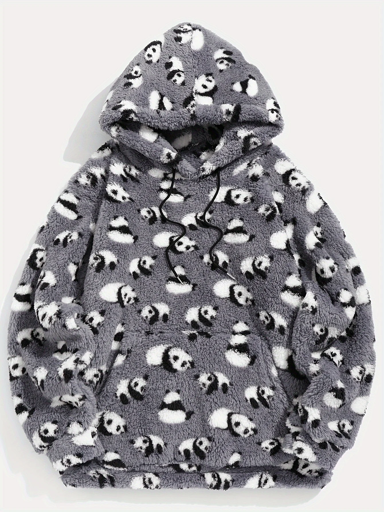 Lady Aztec Panda printed ultra-fine Austrian fleece hooded fashion sweater