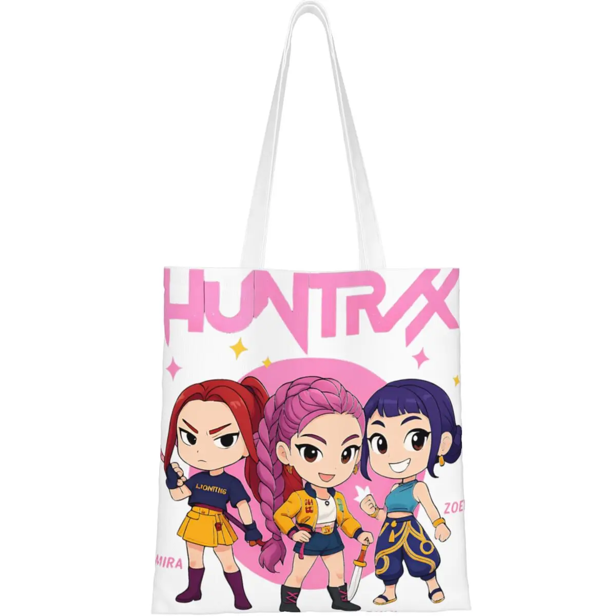 

KPop Demon Hunters Сумка-шоппер Huntrix Сумки Женская большая сумка на заказ Модная тканевая офисная пляжная сумка
