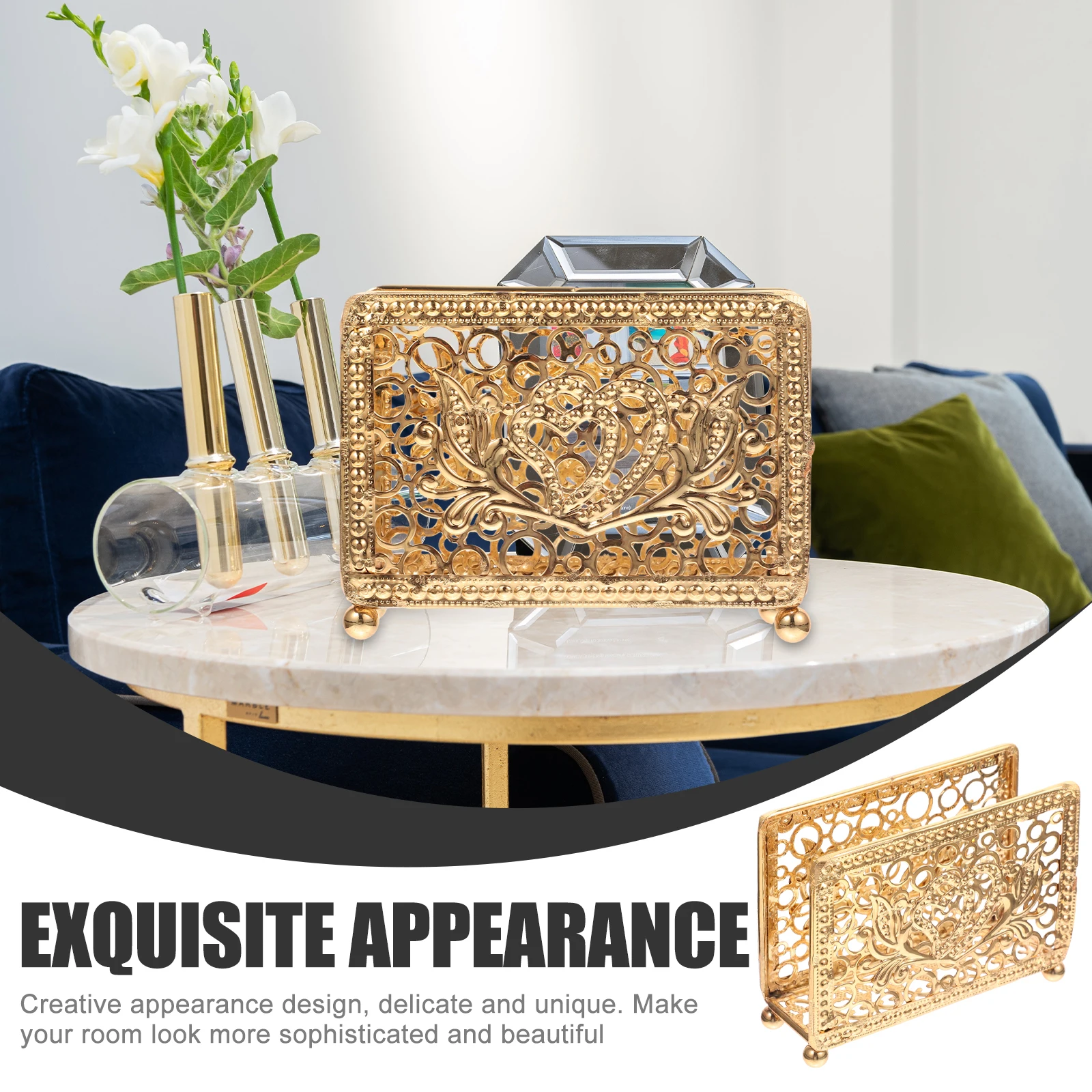 

Freestanding Metal Napkin Holder Retro Style Upright Tissue Stand Desktop Decor For Kitchen Bathroom Cafe Restaurant Home Iron