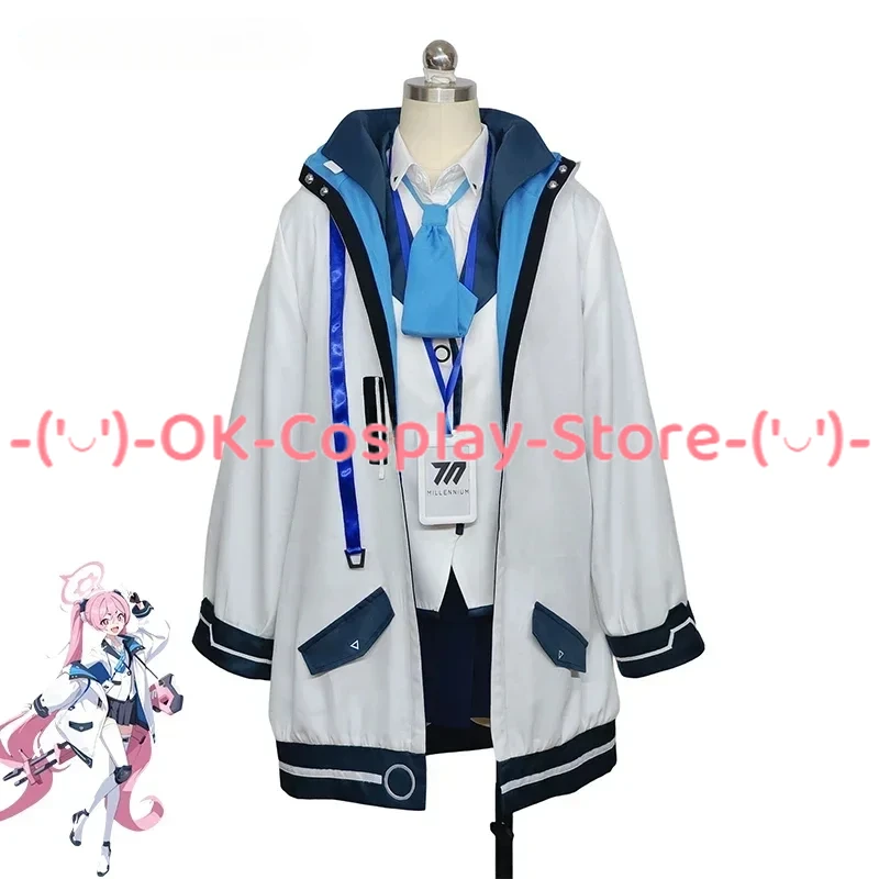 

Misaki Koyuki Cosplay Costume Game Blue Archive Cosplay Cute Party Suit Coat Top Skirts Halloween Carnival Uniforms Custom Made