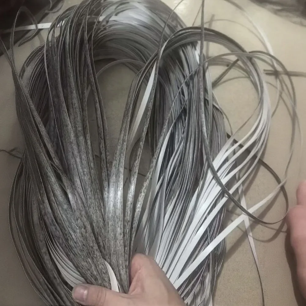 Gray Plastic Rattan Weaving Strip 30m 8mm For Chair Table Basket Repair DIY Wicker Furniture Restoration Kit