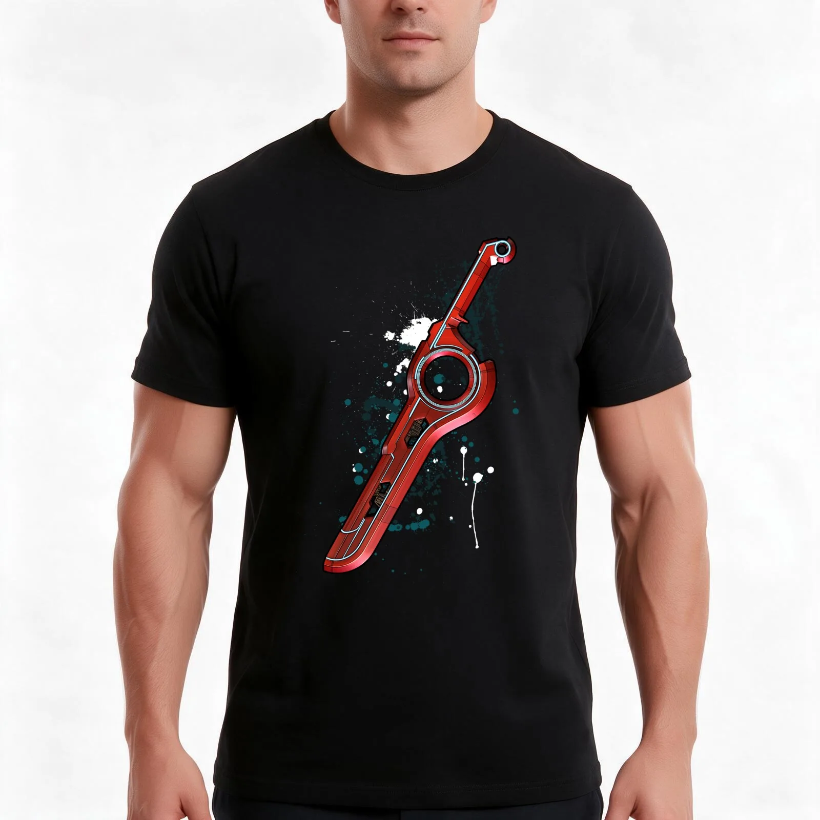 Xenoblade - The power of Monado T-Shirt, Summer Casual Cotton Tee, Oversized Streetwear Tops, Vintage Graphic Print, 100% Cotton