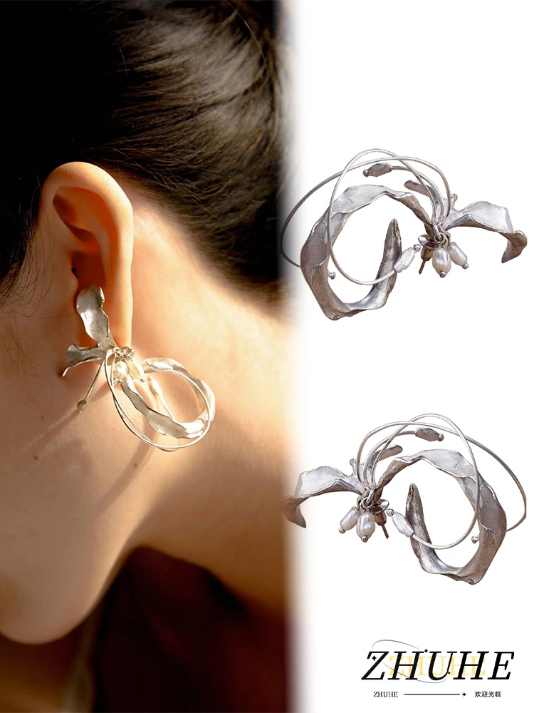 

ZHUHE Drunken Flower Earrings For Women Retro Style Jewelry Party Gifts For Girlfriends