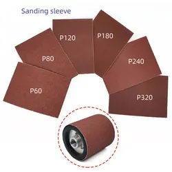 10Pcs 100*283mm Sanding Belt Sleeve Sand Abrasive for Grinder Polishing Expansion Roller Wood Metal Grit 60/80/120/180/240/320