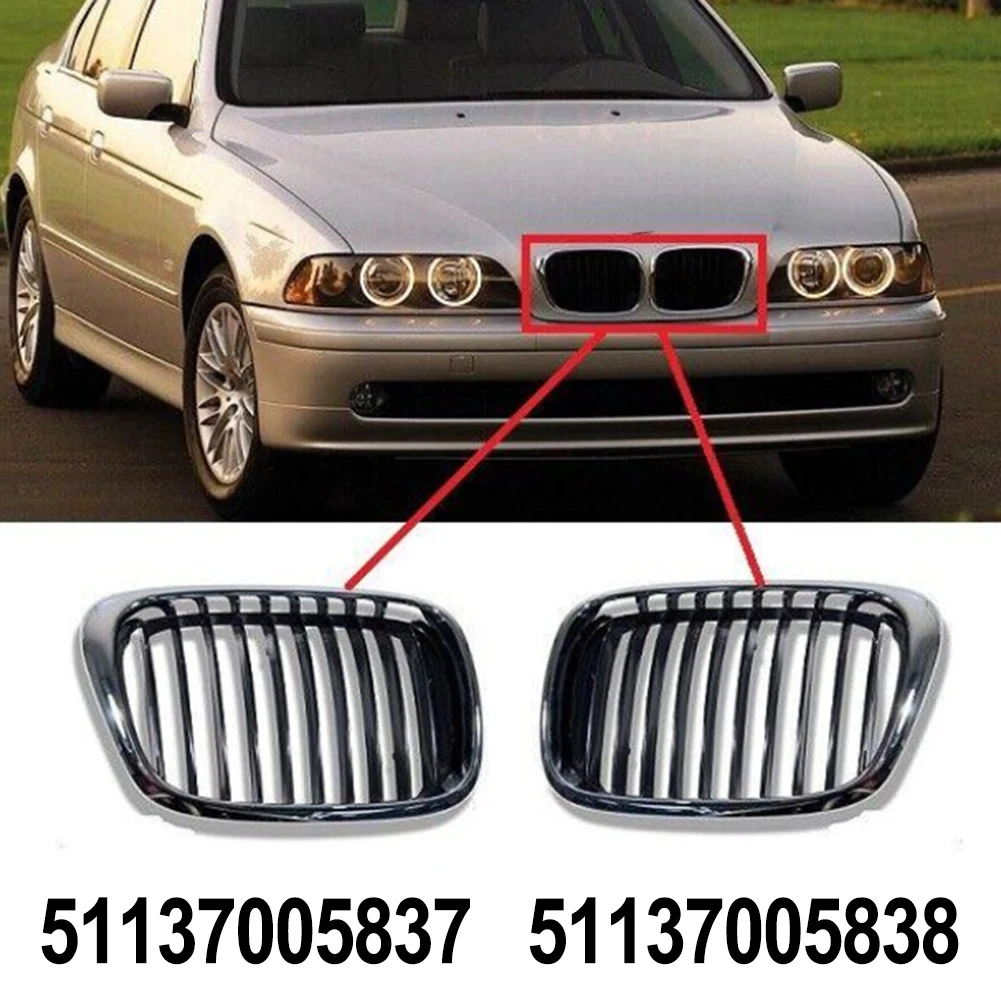 

Настраиваемая передняя решетка радиатора (ноздри) для BMW E39 1997-2003, хромированная/черная, прямая установка для 525i 528i 540i M5