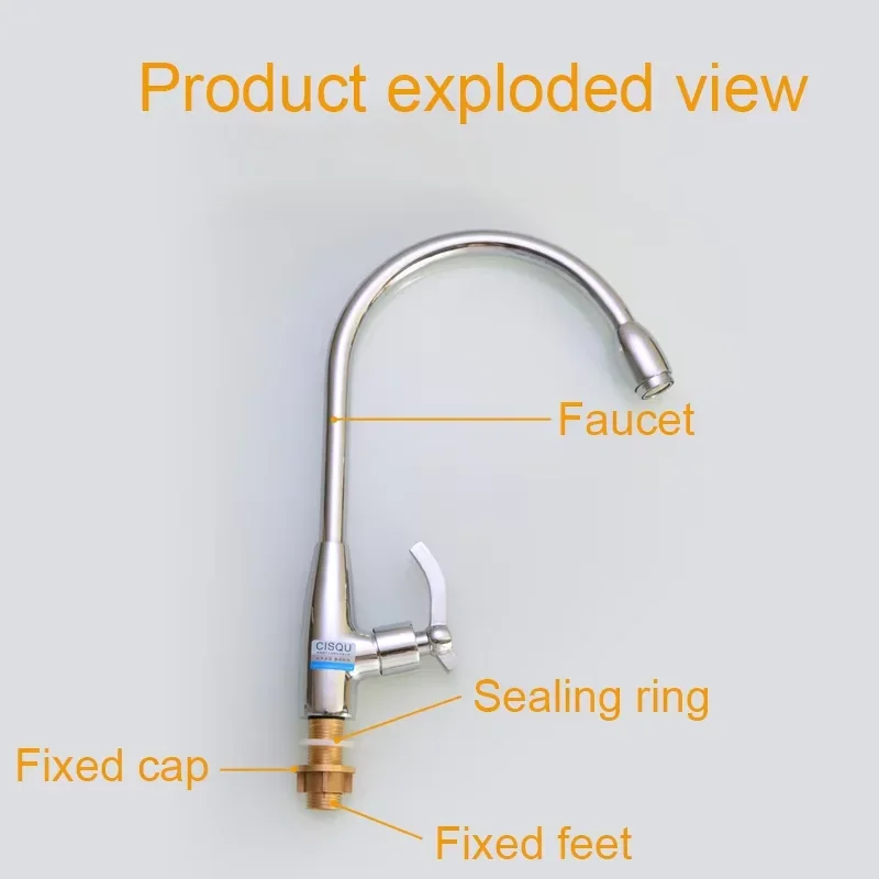 Copper Tap Faucet Fixing Fitting Lengthened 55/80/110mm Single/Double Hole Hot/Cold Water Faucet 1/2