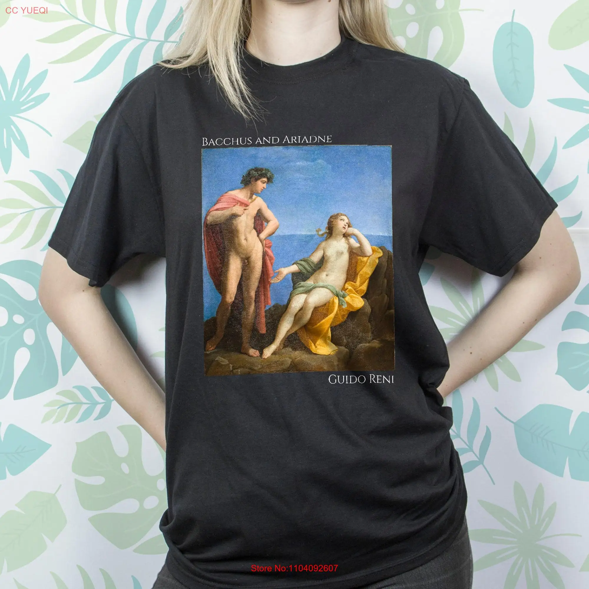 ArT T Shirt for Trendy Vintage Aesthetic Mythological Italian Painting Bacchus and Ariadne Guido Reni