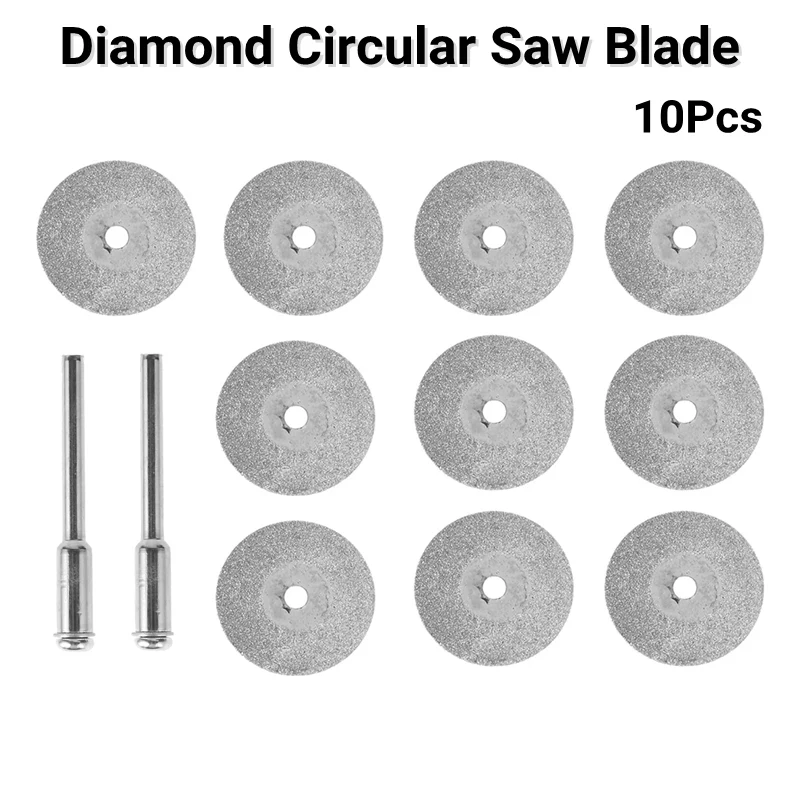 

10Pcs Diamond Circular Saw Blade Set Mini Cutting Disc Rotari Blade Tool Woodworking Electric Grinding Dremel Accessory Cut Disc